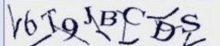 a close up of a person 's handwriting with the letters a b c d e f g h i and j