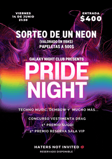 galaxy night club presents pride night on viernes 14 de junio