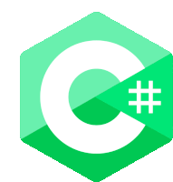 a green hexagon with a white letter c and a white # on it