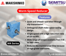 makishinko worm speed reducer ma series features