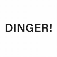 a black and white image of the word dingeri on a white background