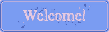 a purple sign that says welcome with flowers and stars