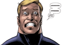 a comic book character with a speech bubble that says i didn t do that