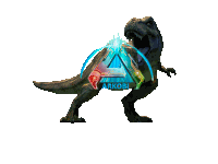 a t-rex with a logo that says arkosi on it