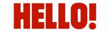 a red sign that says hello on it