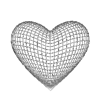 a heart made of squares on a white background