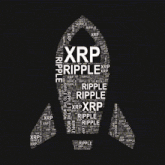a rocket with the words xrp ripple written on it