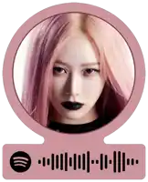 a spotify sticker with a picture of a woman