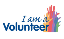 a logo that says " i am a volunteer "