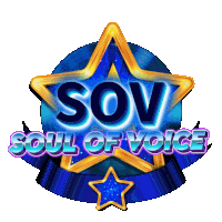 a logo for sov soul of voice with a star on it