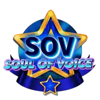 a logo for sov soul of voice with a star on it