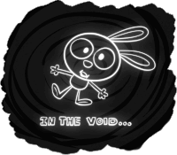 a drawing of a rabbit with the words in the void written below it