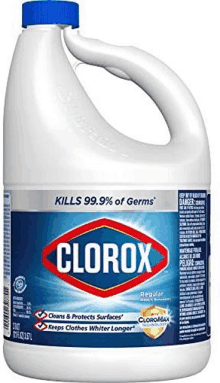 clorox regular bleach kills 99.9 % of germs and keeps clothes whiter longer