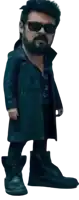 a man with a beard wearing sunglasses and boots