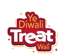 a logo for ye diwali treat wali with a white background