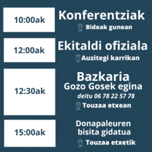 a schedule for a conference in a foreign language is shown