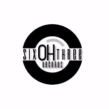 a logo for six oh three records with a black circle