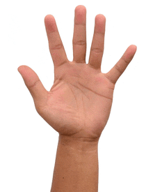 a close up of a person 's hand with their fingers outstretched