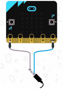 a diagram of a microcontroller with gnd written on the bottom