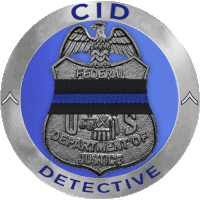 a badge that says cid detective on it