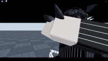 a screenshot of a video game shows a person playing a guitar with horns on their head