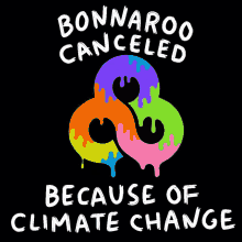 a poster that says bonnaroo canceled because of climate change on it