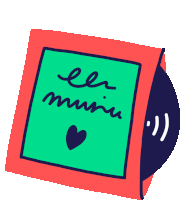 a cartoon drawing of a cd case with the words " el mini " on it