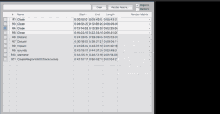 a screenshot of a spreadsheet with a list of tracks