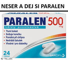 a box of paralen 500 mg tablets has 24 tablets in it