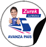 a sticker that says zurek la molina avanza pais on it