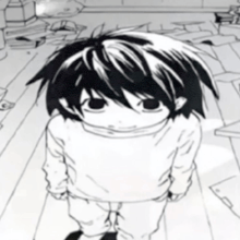a black and white drawing of a person with a white shirt