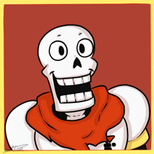 a cartoon drawing of papyrus with his mouth open