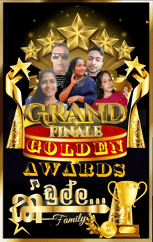 a poster that says grand finale golden awards