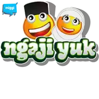 a cartoon of a man and a woman with the words ngaji yuk behind them