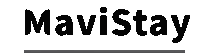 a logo for mavistay is shown in black and white