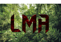 a picture of a lush green forest with the word lma in the foreground