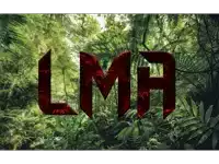 a picture of a lush green forest with the word lma in the foreground