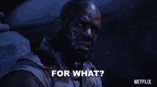 a man with a beard is asking for what