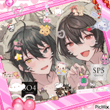 a picture of a boy and a girl with the numbers 304 and sp5