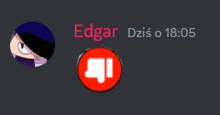 a screenshot of a discord conversation between edgar and dzis at 18:05