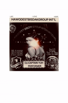 a poster for hawodest bisdak group international shows a woman