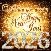 a greeting card that says wishing you a very happy new year 2026