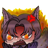 a drawing of a wolf with an angry expression