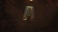 a person is swimming in a dark room with a light shining through a window