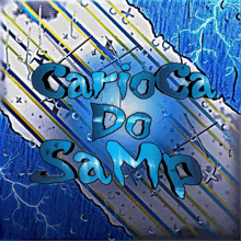 carioca do samp is written in blue on a blue and white background