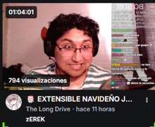 a screen shot of a man wearing glasses and headphones with a caption that says extensible navideno j..