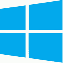 a blue windows logo with a white cross on it