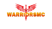 a logo for warriorsmc with a sword and wings on it