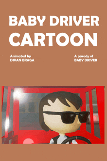 a poster for a baby driver cartoon animated by divan draga