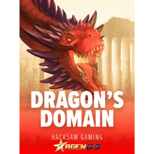 a poster for dragon 's domain has a picture of a dragon on it